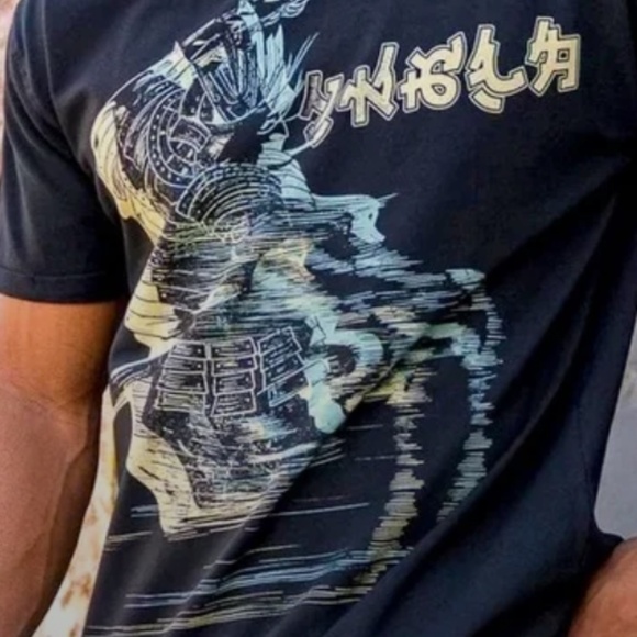 YoungLA Black Graphic Samurai T-Shirt - Picture 6 of 6